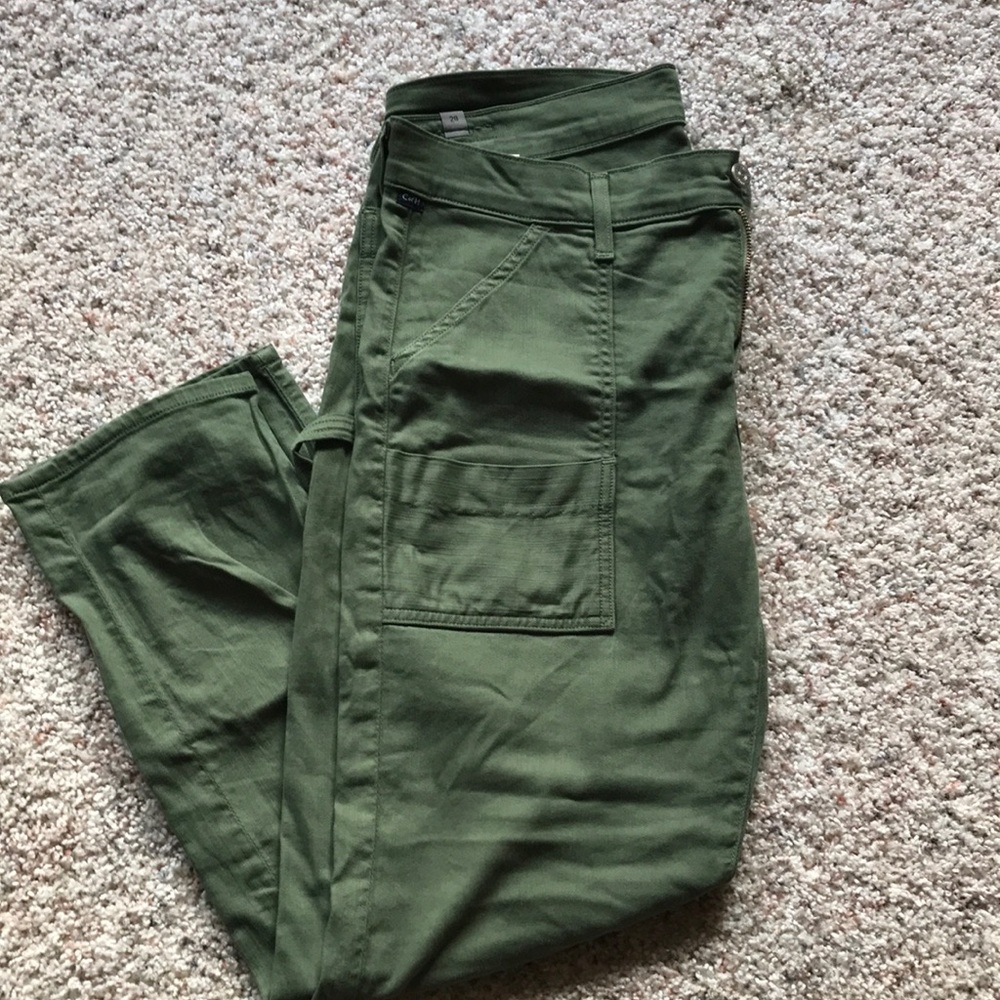 Citizens Of Humanity Green Cropped Pants